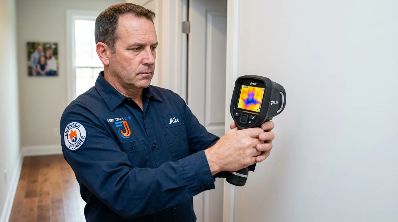 Thermal imaging leak detection by Johns Plumbing LLC in Randolph